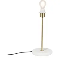 QAZQA Lampe de table classique en laiton avec base en marbre - Kaso
