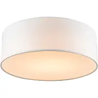 QAZQA Plafonnier blanc 30 cm avec LED - Drum LED