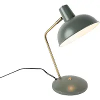 QAZQA Lampe de table rétro verte avec bronze - Milou
