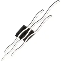 Leuchtendirekt Plafonnier LED, design vagues, noir, longueur 97 cm