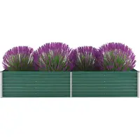 vidaXL Lit surélevé de jardin Acier galvanisé 240x80x45 cm Vert