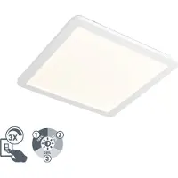 TRIO Reality Camillus Plafonnier Salle De Bain Carré Moderne Camillus 40cm Blanc 3000k Ip44