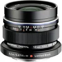 Olympus Objectif hybride M. Zuiko Digital ED 12 mm f/2.0 Noir