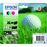 Epson Cartouche jet d'encre DURABrite Ultra 34XL/34 - Noir, Cyan, Magenta, Jaune - Pack de 4