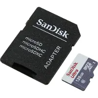 SanDisk Ultra - Carte mémoire flash (adaptateur microSDXC vers SD inclus(e)) - 128 Go - UHS-I / Class10 - microSDXC UHS-I