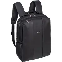 Rivacase Sac à dos - 15.6" - Polyester - Cuir synthétique - Compartiments zippés