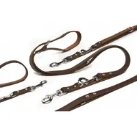 Brekz Laisse en cuir marron pour chien