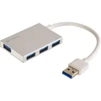 Sandberg 133-88 - Adaptateur USB 3.0 Pocket Hub 4 ports, argenté