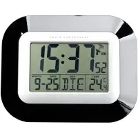 TFA-Dostmann 60.4503 Radio Wall Alarm Clock Noir One Size / EU Plug 220V