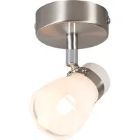 Reality Applique murale Sochaux Projecteur 1 flamme Douille G9 Pivotant Spot Verre Applique Blanc Nickel mat