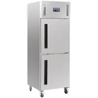 Polar Réfrigérateur Série G en acier inoxydable avec porte divisée 600 L