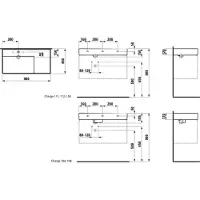 Laufen Kartell lavabo, sans trou pour robinet, sans trop-plein, tablette à droite, 900x460mm, H8103380201121