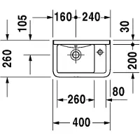 Duravit Starck 3 Lave-mains, 0751400000