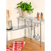 Wenko Étagère d'angle de cuisine à 2 tablettes en acier inoxydable