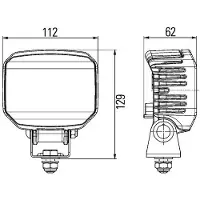 Hella Projecteur de travail à LED Power Beam 1500 1300lm éclairage longue portée