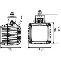 Hella Projecteur de travail Power Beam 2000 LED Eclairage de proximité Montage suspendu