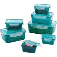 Gourmet Maxx GOURMETmaxx boîtes de conservation klick-it set de 7 boîtes de conservation sans BPA pour lave-vaisselle micro-ondes et congélateur étanche à l'air anti-fuite empilable