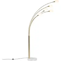 QAZQA Lampadaire Art déco or 5 lumières - Sixties Marmo
