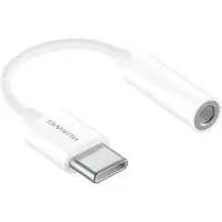 Huawei Original Adapter, adaptateur pour casque, USB-C vers prise jack, CM20, blanc