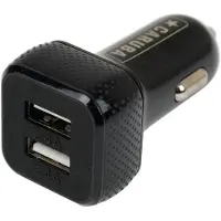 Caruba USB Dual Chargeur de voiture, noir