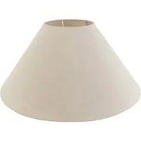 QAZQA Abat-jour en tissu beige rond incliné 55/19/26