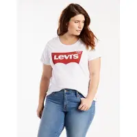 Levi's T-shirt 'Perfect Logo Tee (Plus Size)' rouge / blanc