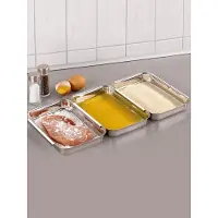 Wenko Set de panure en acier inoxydable 3 pièces