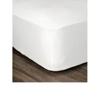 My Home Drap-housse en coton 57 fils/cm² - Blanc 140 x 190 cm Blanc