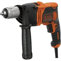 Black & Decker BEH850K-QS Perceuse à percussion filaire - 850W - 54 400 cps/min - 6 accessoires - Livrée en coffret