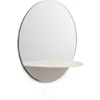 Normann Copenhagen miroir Horizon avec étagère autour blanc