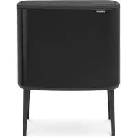 Brabantia Poubelle Bo Touch Bin noir mat, 3 x 11 L