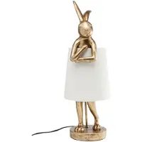 Kare Animal Rabbit Lampe À Poser Dorée/Blanche