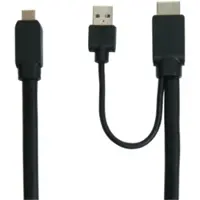 Gechic On-Lap 1305 - Câble HDMI - USB, HDMI mâle - 1,2 m (1.20 m), Câble vidéo, Noir