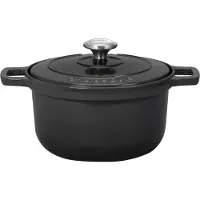 CHASSEUR Cocotte ronde en fonte émaillée 10cm noir sublime - - PUC471001 -