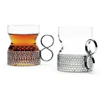 Iittala Verre Tsaikka de 230 ml avec support, lot de 2.