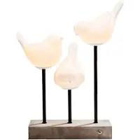 Kare Lampe de table motif oiseau en porcelaine - env. 52 cm