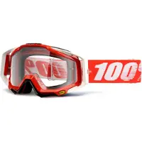 100% Hommes, Lunettes de sport, Goggle Racecraft (Rouge, Rouge), Rouge