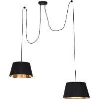 QAZQA Suspension moderne noire - Lofty