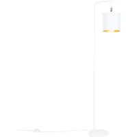 QAZQA Lampadaire moderne blanc avec doré - Lofty