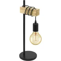 Eglo Lampe, E27 max 60W industriel métal noir connectée, Townshend