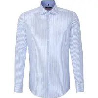 Seidensticker Chemise business bleu fumé / blanc