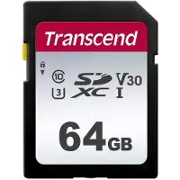 Transcend TS64GSDC300S mémoire flash 64 Go SDXC NAND Classe 10