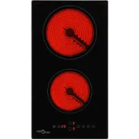 vidaXL Plaque de cuisson vitrocéramique à 2 zones Touch Control 3000 W