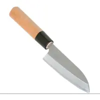 Hendi Couteau de type japonais Santoku, bois clair, (L)290mm