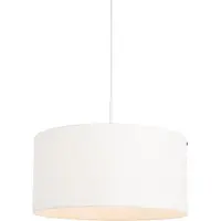 QAZQA Suspension moderne blanche avec abat-jour blanc 50 cm - Combi 1