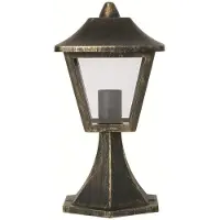 Osram Lampe d'extérieur Lampe pour socle Endura Classic Tradition 33cm noir/or IP44 max. 60W E27 sans ampoule