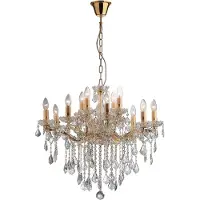 Ideal Lux - Lustre avec chaîne 12xE14/40W/230V or