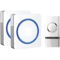 Solight SET 2x Sonnette sans fil à brancher 1L23 230V IP44