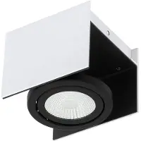 Eglo LED Deckenleuchte Strahler Vidago Weiß/Schwarz 5,4W 510lm warmweiß 3000K Dimmbar schwenkbar
