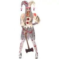 Atosa Bloody Arlequin Costume Doré XS-S Enfants